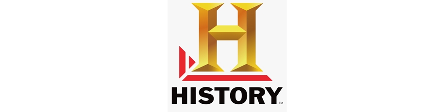 A logo for the history channel.