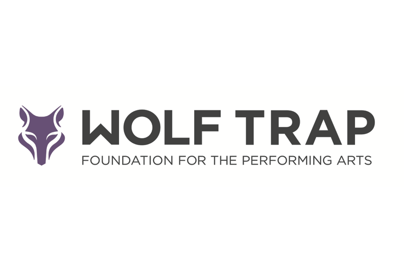 A logo of the wolf trap foundation for the performing arts.