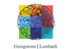 A colorful logo for the georgetown / lombardi arts and humanities program.