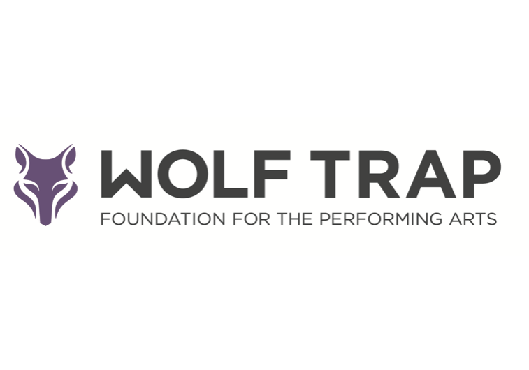 A logo of the wolf trap foundation for the performing arts.